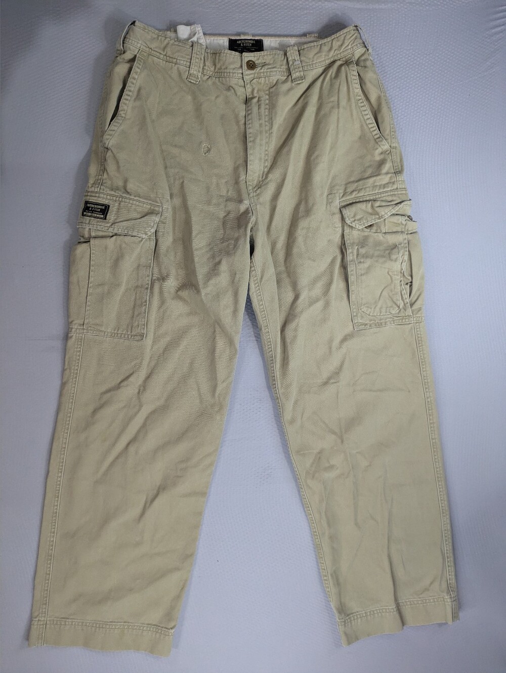 Vintage Abercrombie Fitch Pants Men 34x30 Brown Baggy Military Fatigues AF92 Y2K